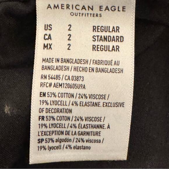 American Eagle next level stretch black high-rise jeggings size 2
 b21 - Picture 2 of 4
